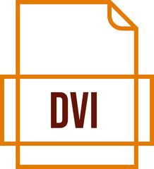 DVI File icon thick outline sharp corners