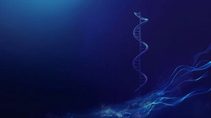 Medicine and science concept background. DNA helix molecular structure, Tech DNA