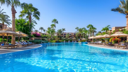 Fototapeta premium Swimming pool in a luxury hotel picture