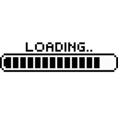 Loading bar icon, Loading or Installing process, Retro Progress Bars, computer game graphics, Pixel game menu buttons