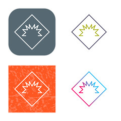 Danger of Welding Flash Icon Design