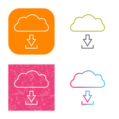 Unique Download from Cloud Icon Design