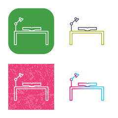 Unique Study Desk Icon Design