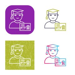 Unique Receiving Degree Icon Design