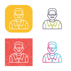 Unique Male Professor Icon Design