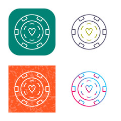 Unique Poker Chips Icon Design