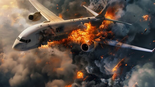 the plane crashes