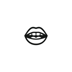 Mouth icon vector. EPS 10 editable vector