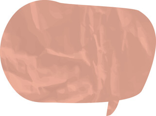 old grunge paper speech bubble, wrinkled element