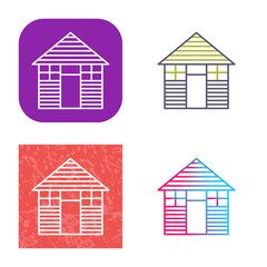 Wood Cabin Icon Design