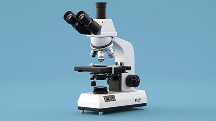 Fototapeta premium close up microscope with blue background