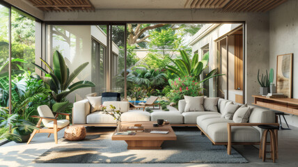 Fototapeta premium interiro architecture living room