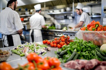 A Chef's Kitchen: Fresh Ingredients Await