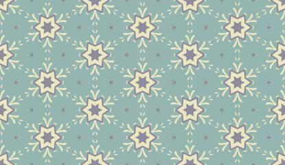 Geometric stars hexagon seamless pattern