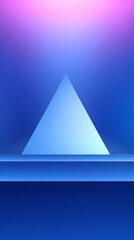 Fototapeta premium Digital gradient blue white glass geometric background with generative
