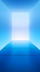 Obraz premium Digital gradient blue white glass geometric background with generative