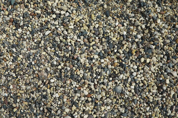 Close-up of Colorful Pebbles and Gravel - Natural Background Texture for Landscaping and Decor