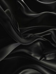 Fototapeta premium A black and white photo of a black fabric background