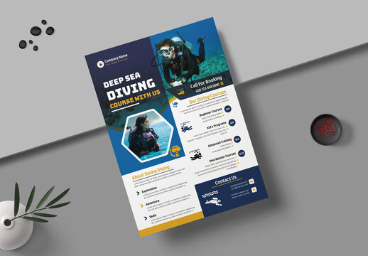 Deep Sea Diving Flyer Template