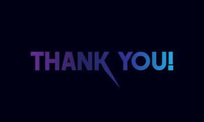 3d text gradient, Thank you poster with spectrum brush strokes on white background. Colorful gradient brush design. Vector paper illustration