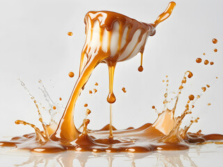 Perfectly Captured Chocolate Splash in Mid-Air
