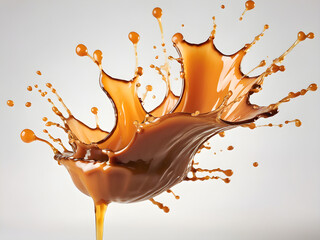 Smooth Milk Chocolate Splashing in Action
