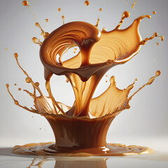 Artistic Swirl of Chocolate Splash