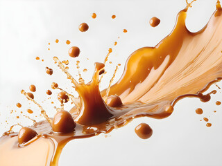 Delicious Chocolate Splash Isolated on White
