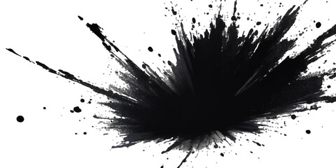Paint stains black blotch background. Grunge Design Element. Brush Strokes. Vector illustration	