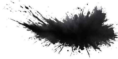 Paint stains black blotch background. Grunge Design Element. Brush Strokes. Vector illustration	