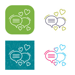 Love Chat Icon Design