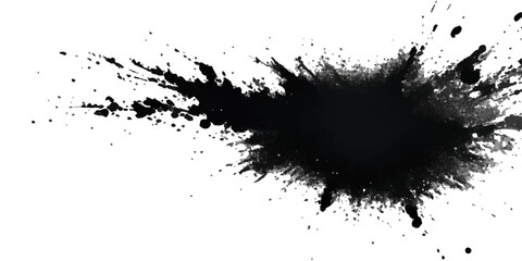 Paint stains black blotch background. Grunge Design Element. Brush Strokes. Vector illustration	