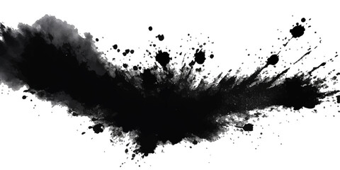 Obraz premium Paint stains black blotch background. Grunge Design Element. Brush Strokes. Vector illustration 