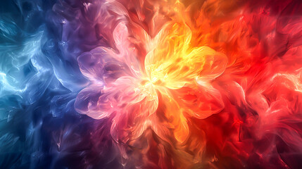 Radiant Kaleidoscope Colors - Abstract Vibrant Chromatic Background with Colorful Kaleidoscope Effect for Design Inspiration