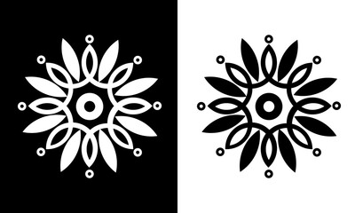  Ornamental Mandala Design Black and white Color 5