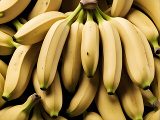 Bunch of bananas isolated on a white background, Closed up with clipping Path