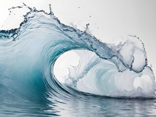 water splash isolated on white