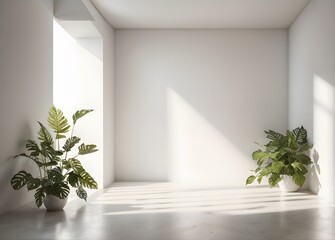 Fototapeta premium Large luxury modern bright interiors Living room mockup illustration 3D