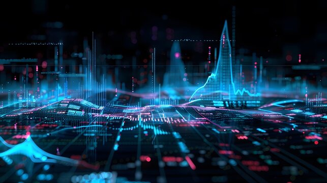 Financial economy and stock market charts
