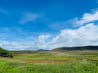 field and blue sky