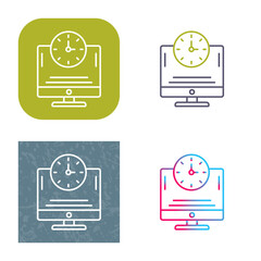 Online Time Icon Design
