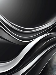 A black and white abstract background with wavy lines