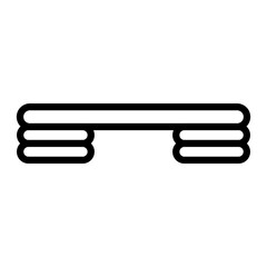 Step Platform Vector Line Icon Design