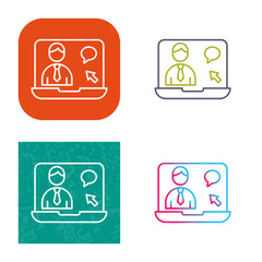 Online Interview Icon Design