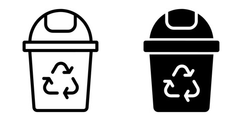 ofvs657 OutlineFilledVectorSign ofvs - bin vector icon . recycling . trash can sign . isolated transparent . outline and filled version . AI 10 / EPS / PNG . g12003