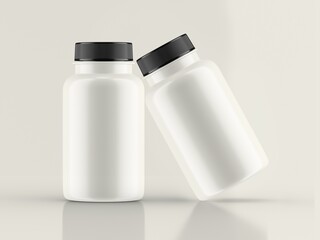 white plastic container isolated.