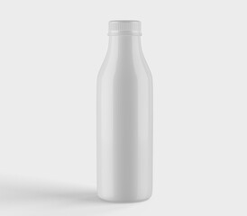 bottle milk isolated on white background.