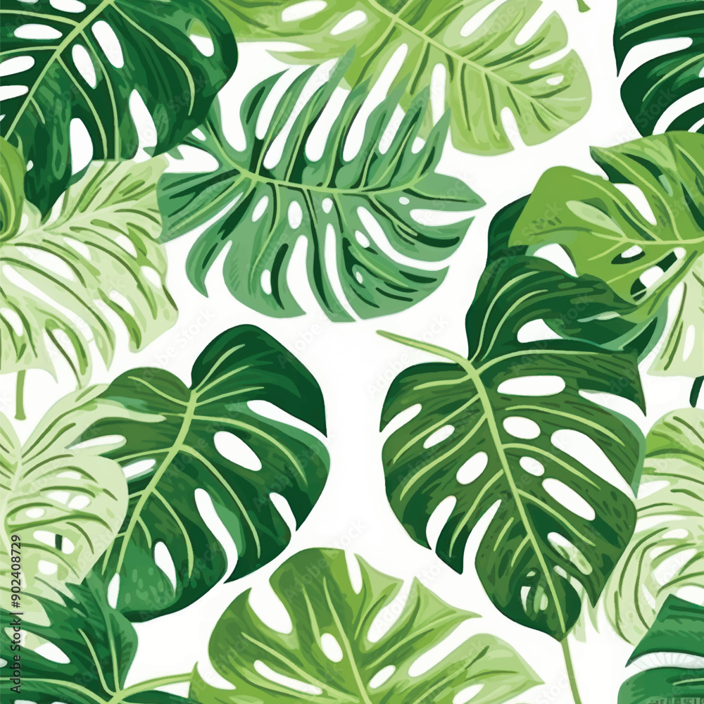 Poster Tropical leaves pattern design