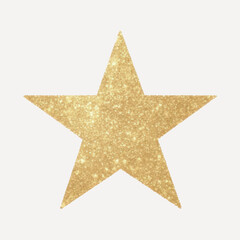 Golden glitter star icon