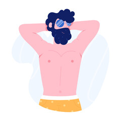 Character based flat illustration of relaxing person 